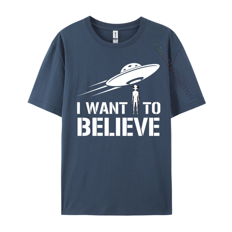 Фото I Want To Believe Alien Ufo Roswell Extraterrestrial Ufos Повседневные мужские облегающие повседневные топы Рубашки Хлопковые футболки Повседневные №4