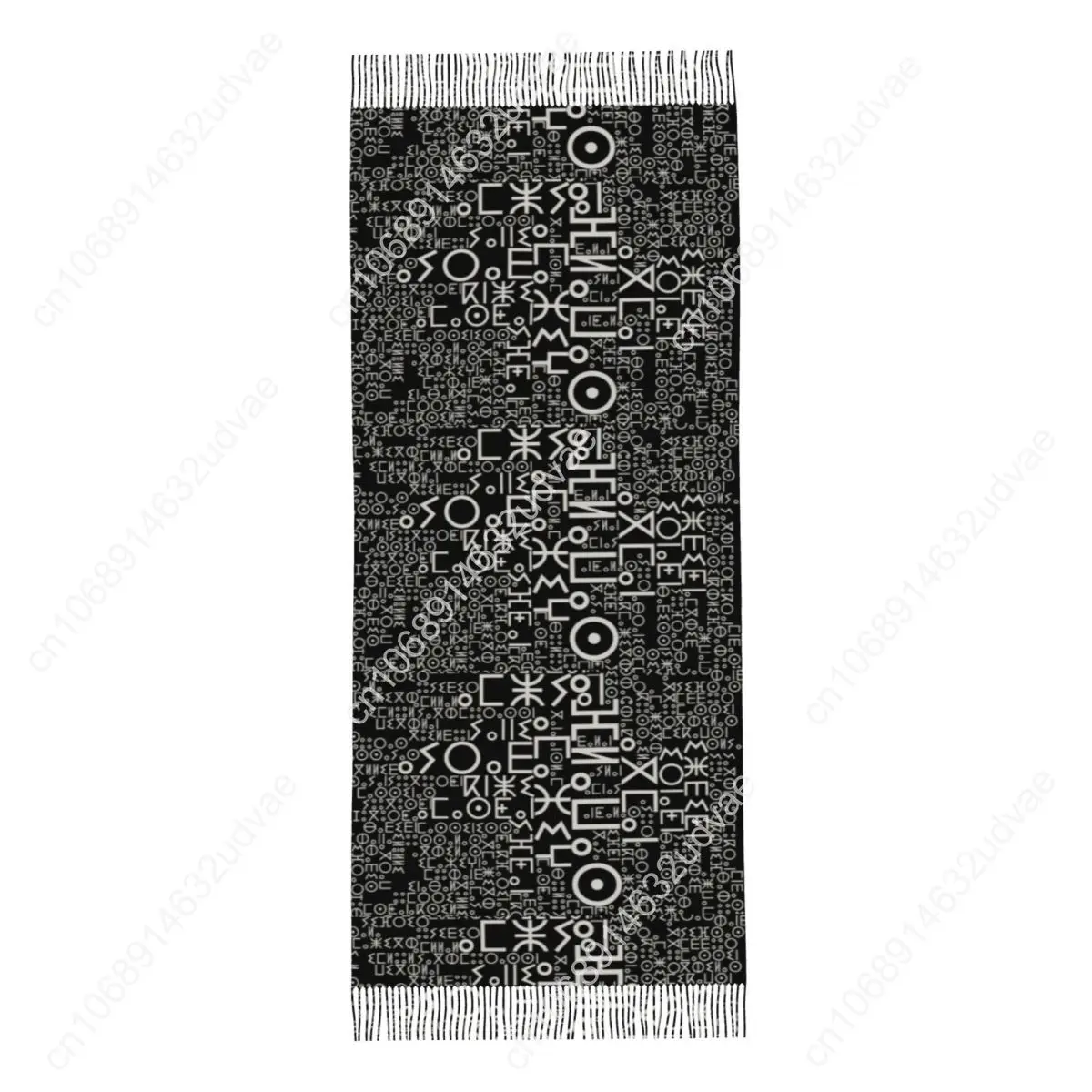 Фото CustomImazighen флаг мира Amazigh алфавит Tifinagh шарф накидка женские длинные зимние теплые шаль с кисточками шарфы унисекс №5
