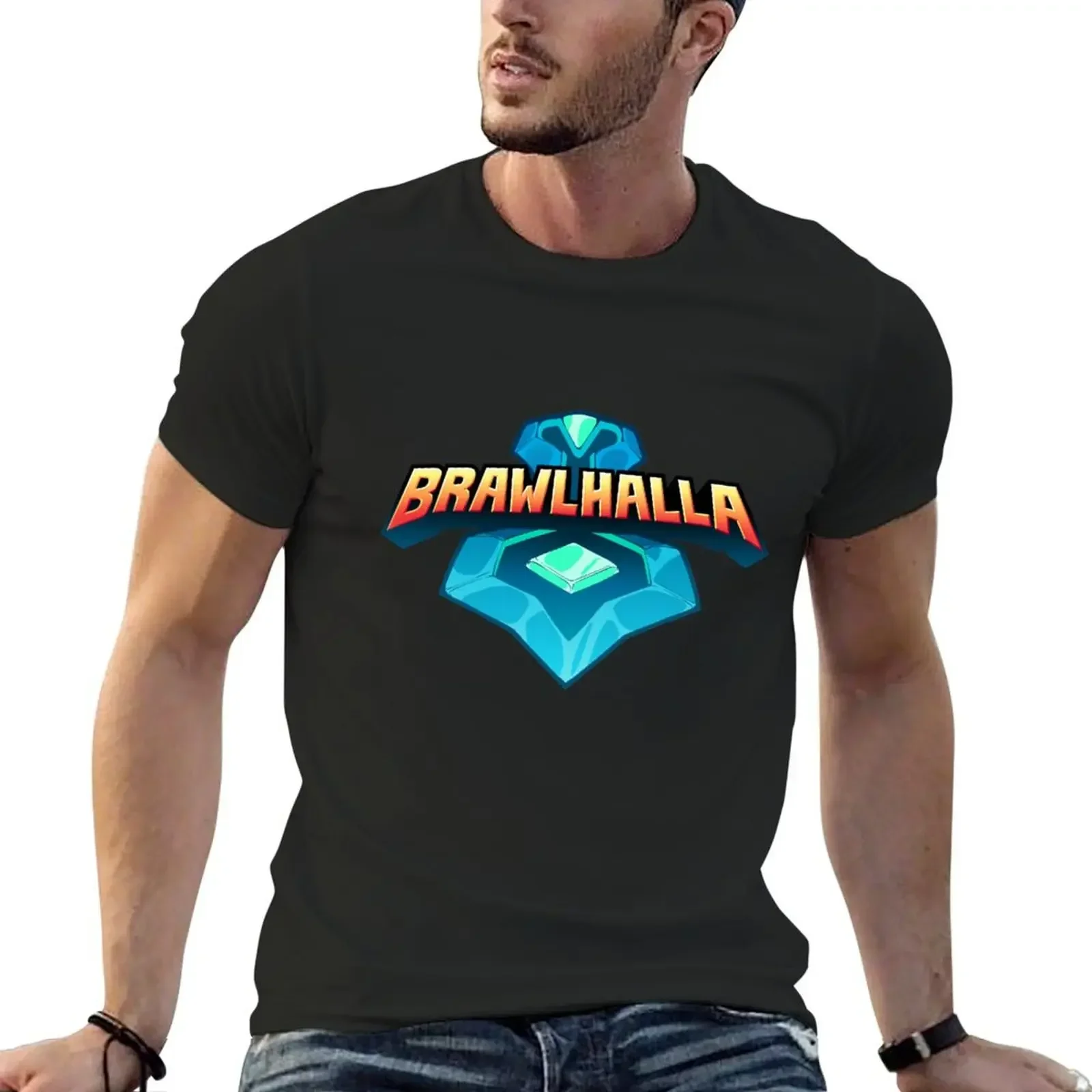 Футболка с логотипом Brawlhalla, быстросохнущая одежда в стиле аниме для мужчин