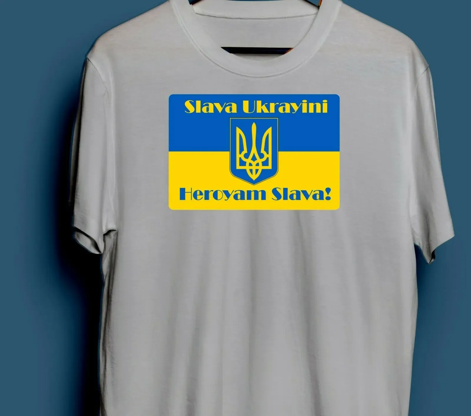 Мужская футболка «Слава Украине, Glory To The Heros», повседневные летние футболки с короткими рукавами из 100% хлопка с круглым вырезом