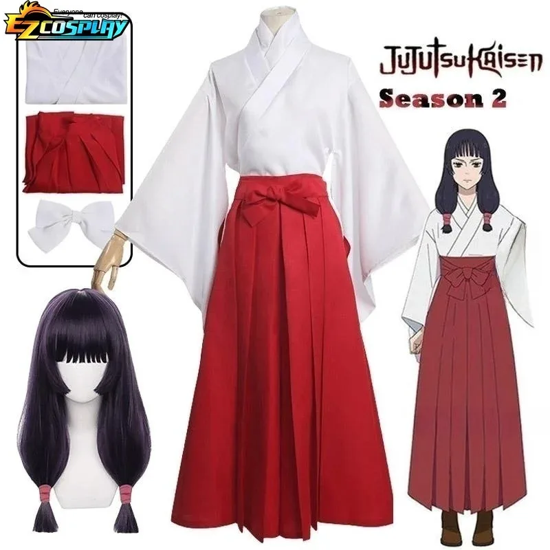Аниме дзюдзюцу кайсен Iroi Utahime косплей костюм Utahime Iroi кимоно униформа парик полный костюм костюм на Хэллоуин для женщин