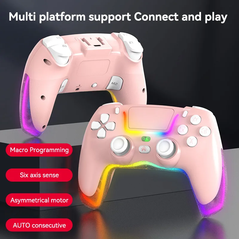 Фото Беспроводной джойстик P07 2025 для PS4 Switch IOS/Android/ПК, игровой контроллер RGB, Bluetooth-ручка, аксессуары для консоли, геймпад №2
