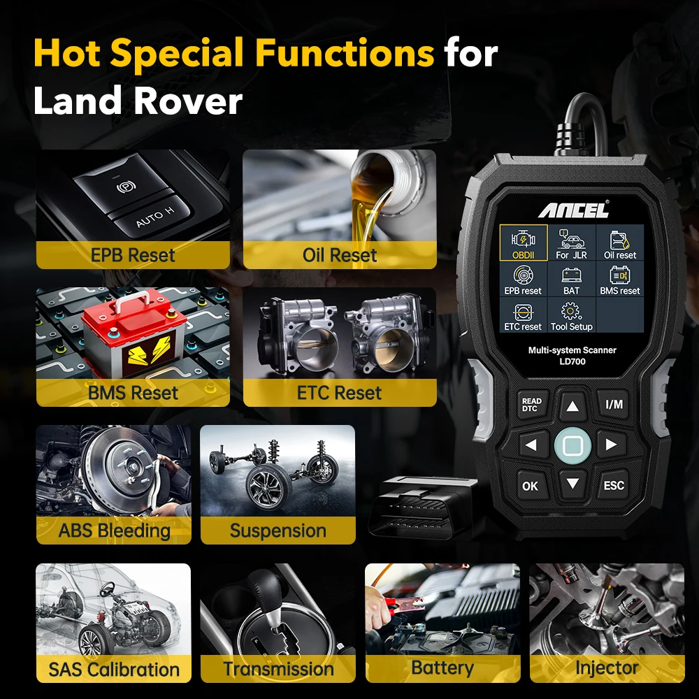 Фото Диагностический сканер ANCEL LD700, OBD2, для автомобилей LAND ROVER, JAGUAR №3