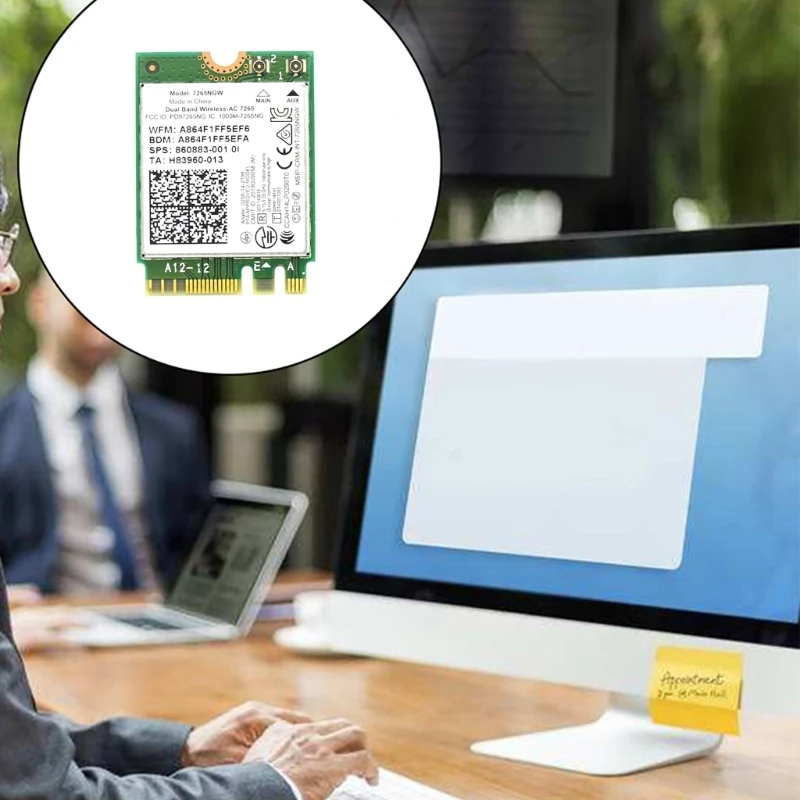 Фото ДляIntel 7265NGW двухдиапазонный беспроводной 7265 1200 Мбит/с Bluetooth-совместимый 4,2 Прямая поставка №2