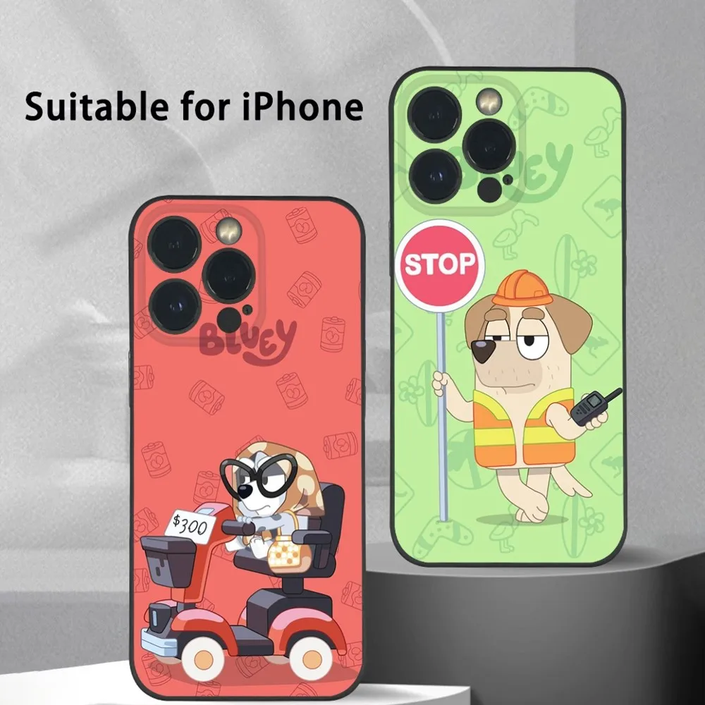 Чехол для телефона Blue-yS Bandit-Chilli B-Bingo для iPhone 15, 14, 13, 12, 11 Pro Xs Max Mini XR X 7 8 Plus, черный матовый мягкий чехол Funda