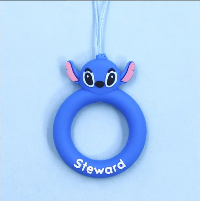 Брелок для мобильного телефона Disney Stitch, ручной веревка для мобильного телефона, аниме, материал из ПВХ, мобильный кулон, каваи, подарок для девочки