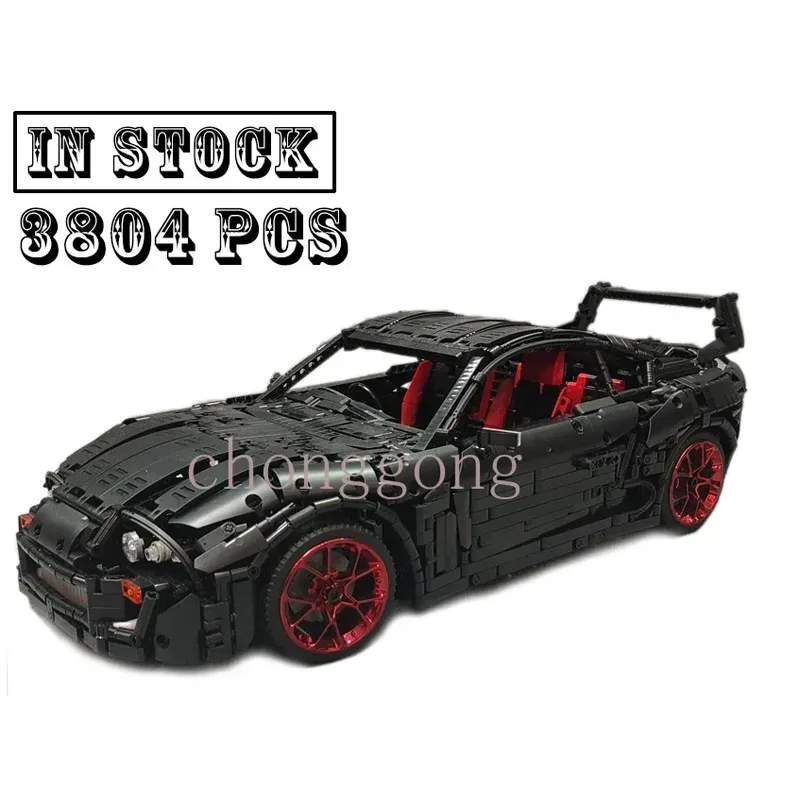 Фото MOC-62982 Черный классический гоночный автомобиль MK4, модель строительного блока 3804, детали MOC, креативный подарок для мальчиков, детская игрушка на день рождения №2