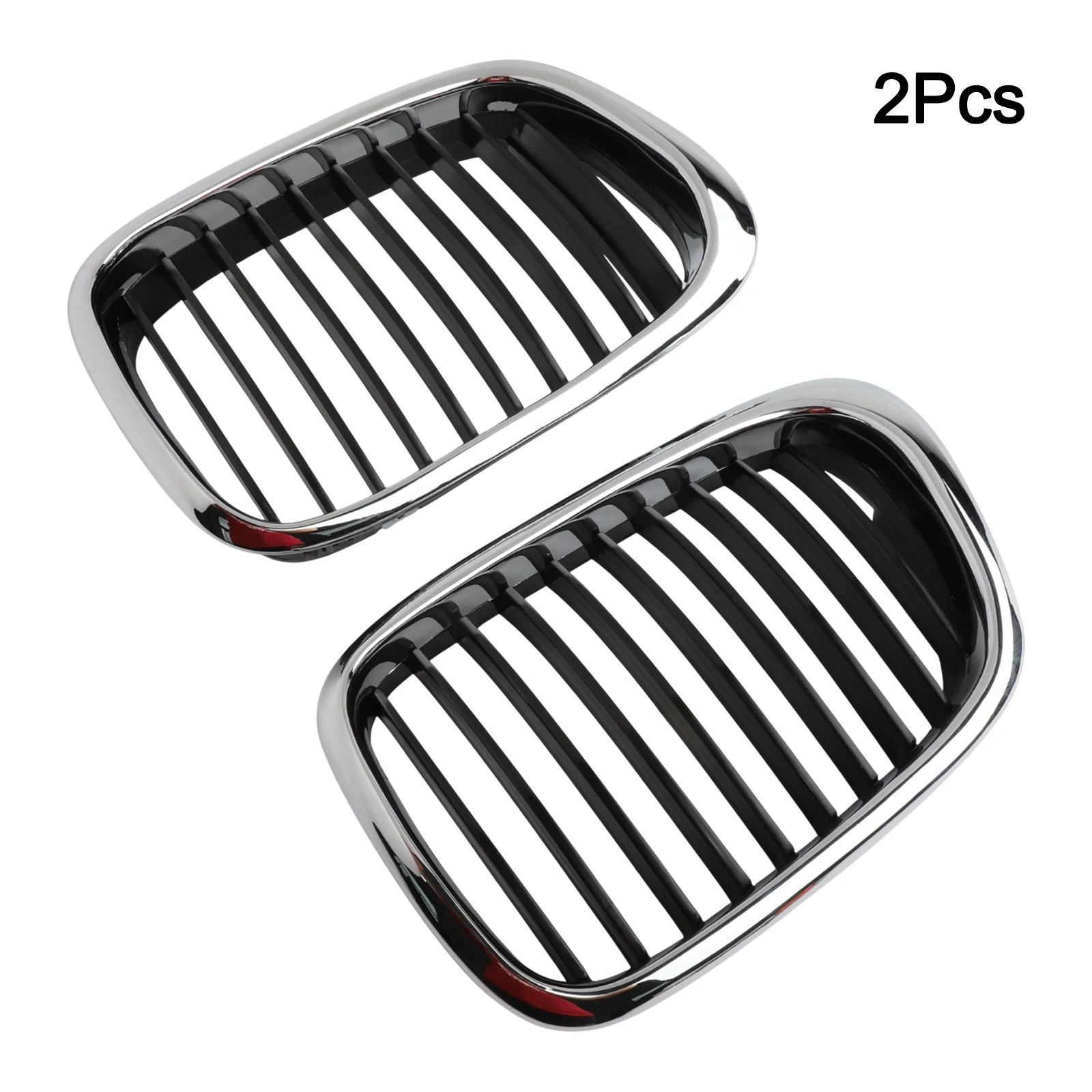 Фото Передняя решетка для BMW E39 серии 1997 2003, хромированный черный дизайн, подходит для OEM-номеров деталей 51137005837 и 51137005838 №3