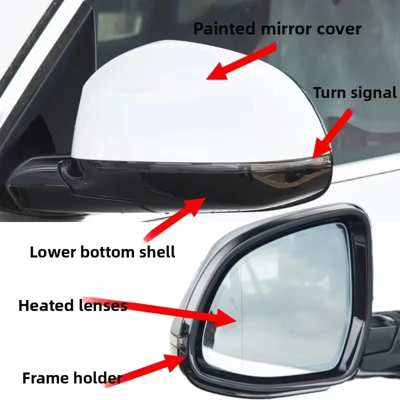 Фото Popu для 17-25 подходит для BMW X3X4X5, крышка зеркала заднего вида, корпус зеркала заднего вида, указатель поворота, рамка зеркала, нижняя оболочка, светоотражающая №3