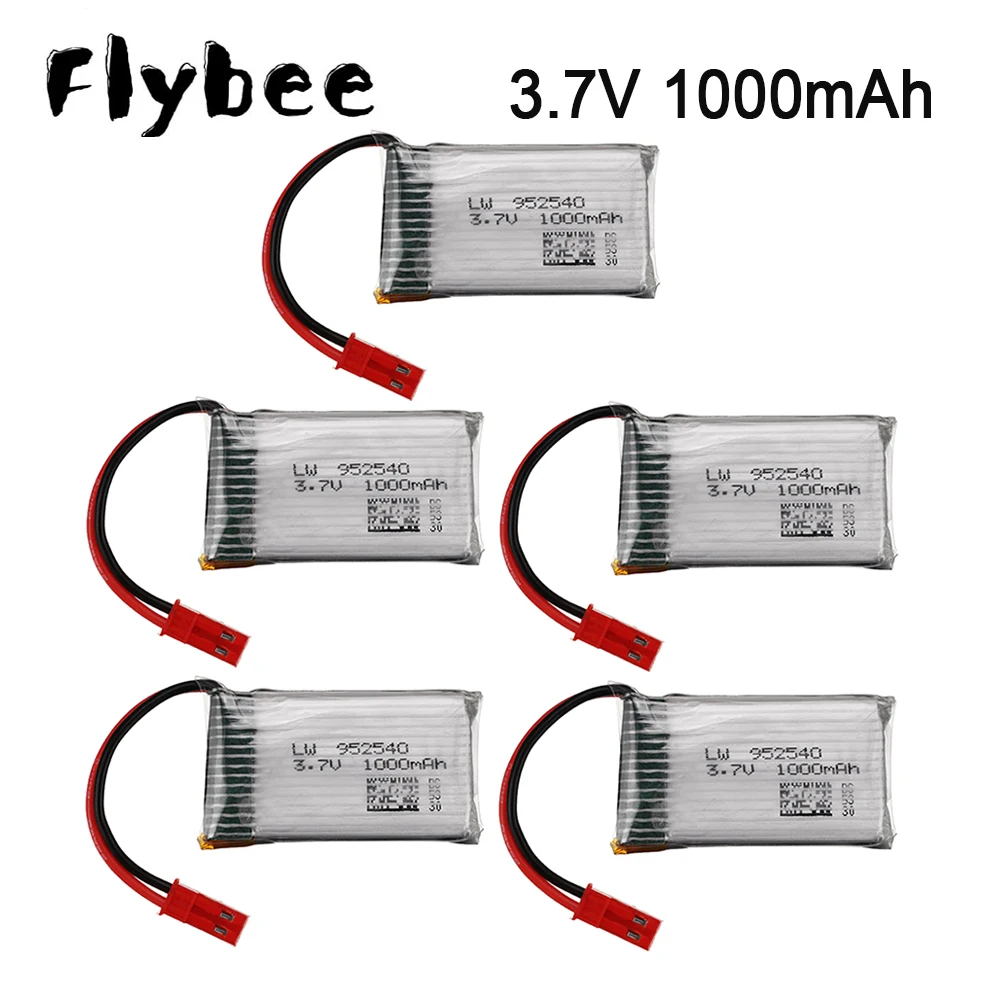 Батарея Lipo для радиоуправляемого дрона JST plug 902540 3,7 в 1000 мАч 25c Lipo 1S аккумулятор для MJX x400 X300C X800 Запчасти для квадрокоптера