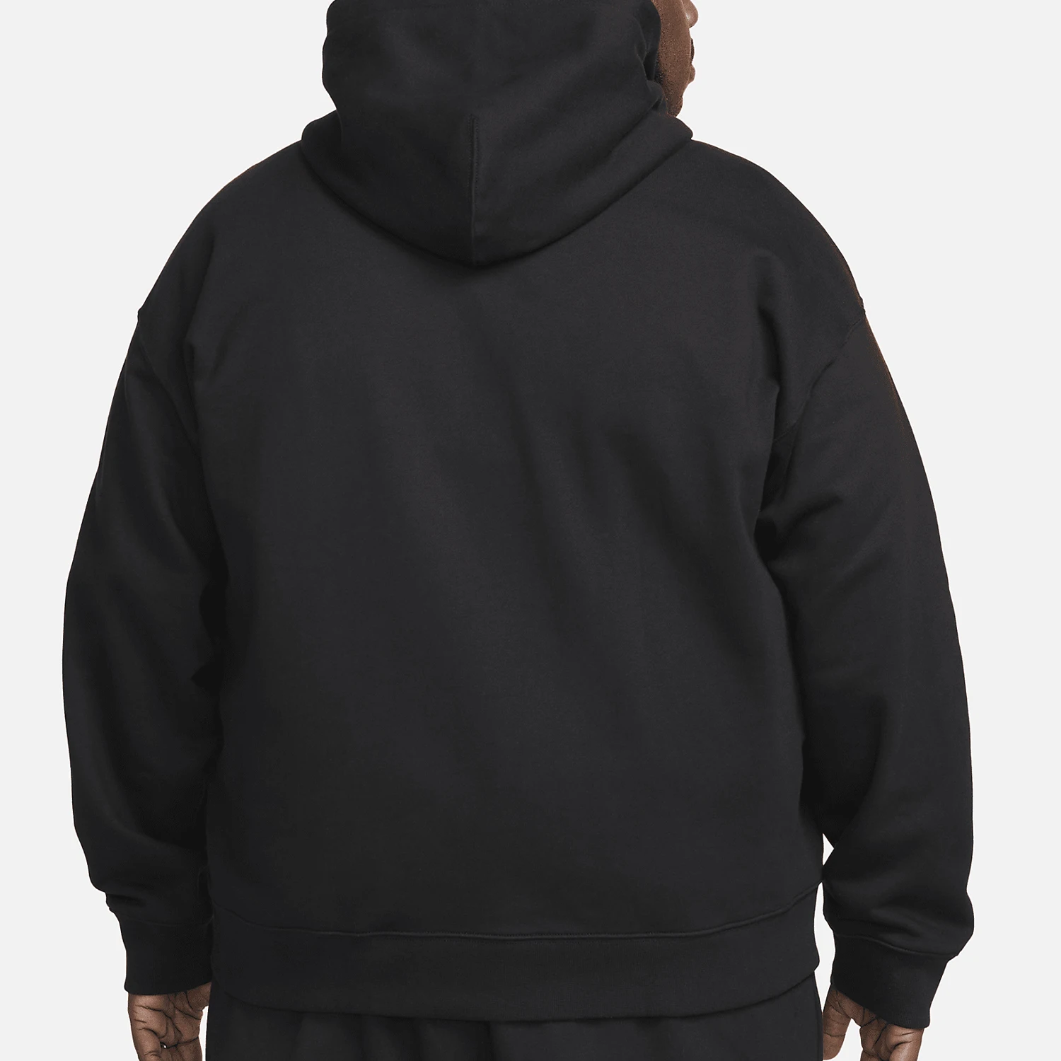 Фото Оригинальная мужская свободная куртка с капюшоном и открытым передом Nike Solo Swoosh DR0403-010 №2