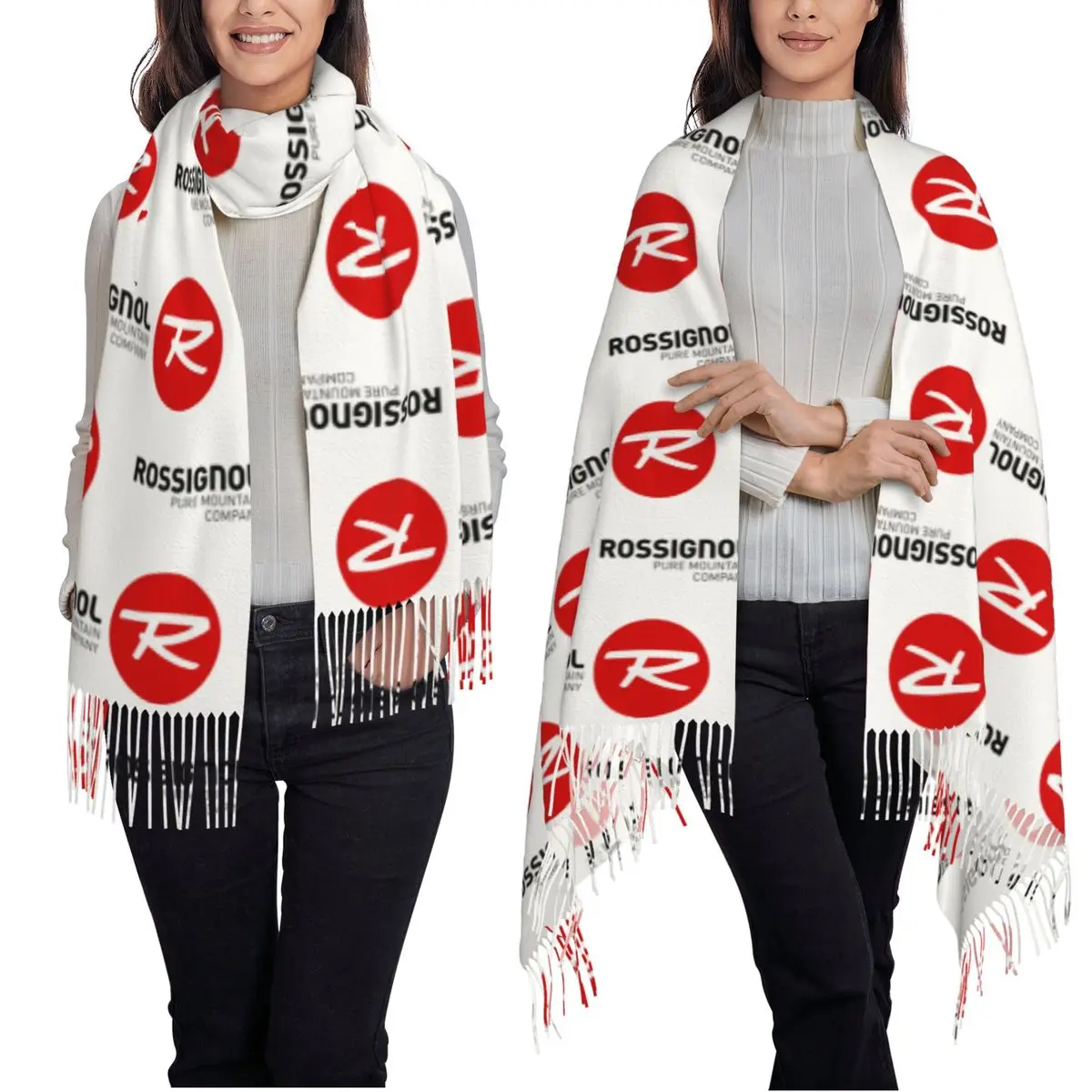 Фото Rossignol Pure Mountain Products Шарф Шарфы с кисточками Женские мягкие теплые шали и накидки Длинная осенне-зимняя шаль №2
