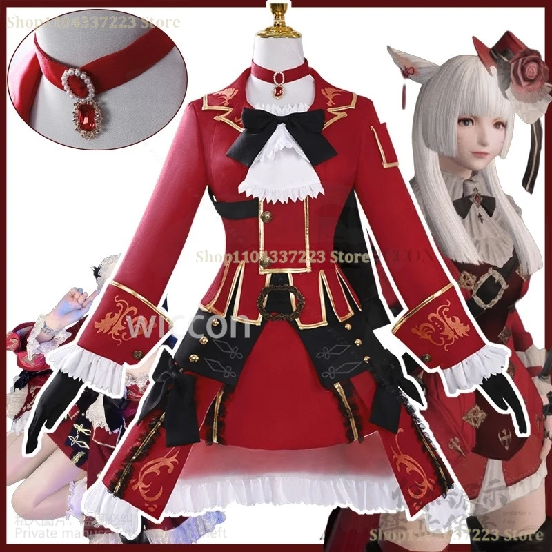 Игра Final XIV FF14 Shadowbringers косплей Red Mage школьная форма фэнтезийное платье для Хэллоуина, Рождественской вечеринки по индивидуальному заказу