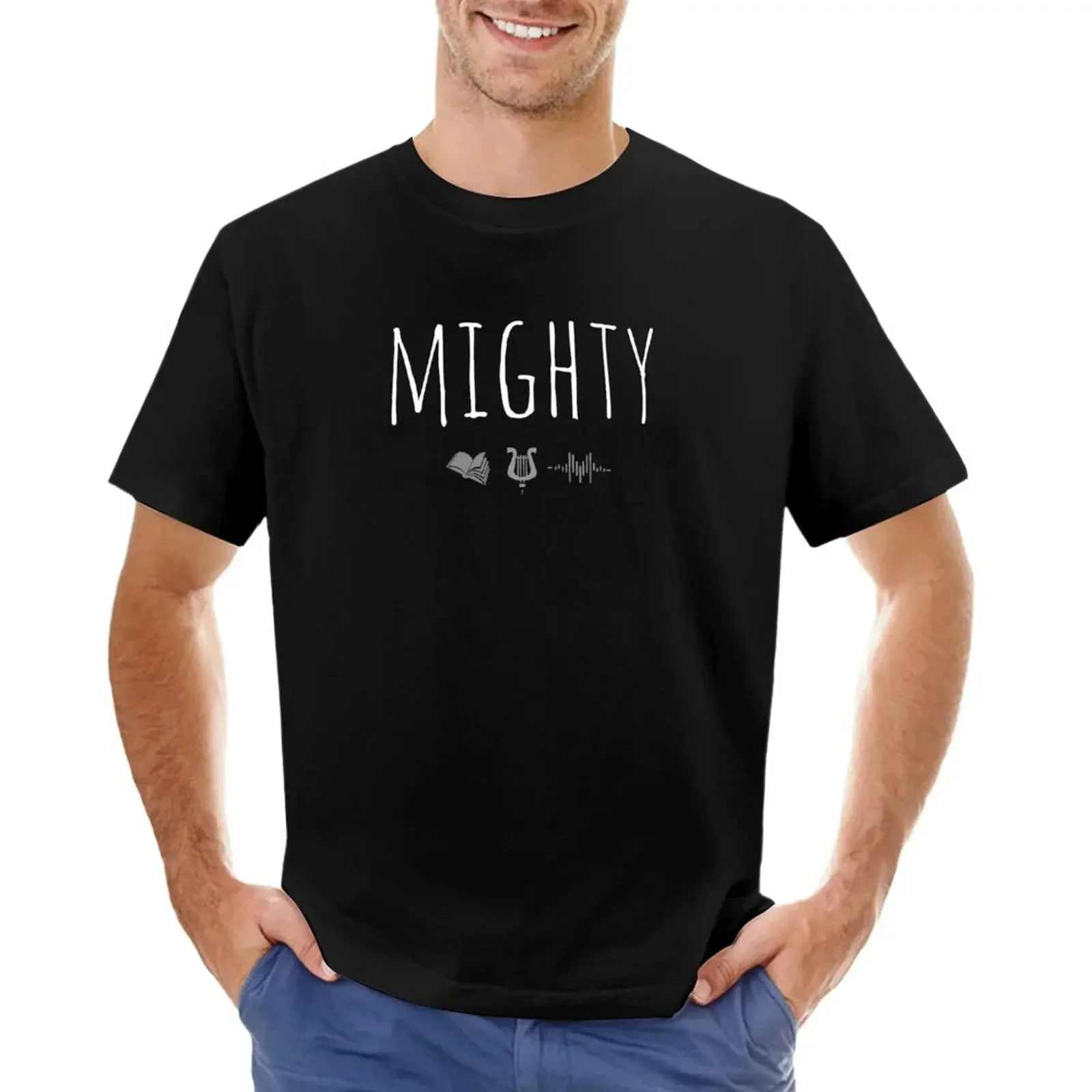 Футболка Mighty (playwright, Tunesmiths), летняя одежда, корейская мода, милая одежда, простые мужские футболки