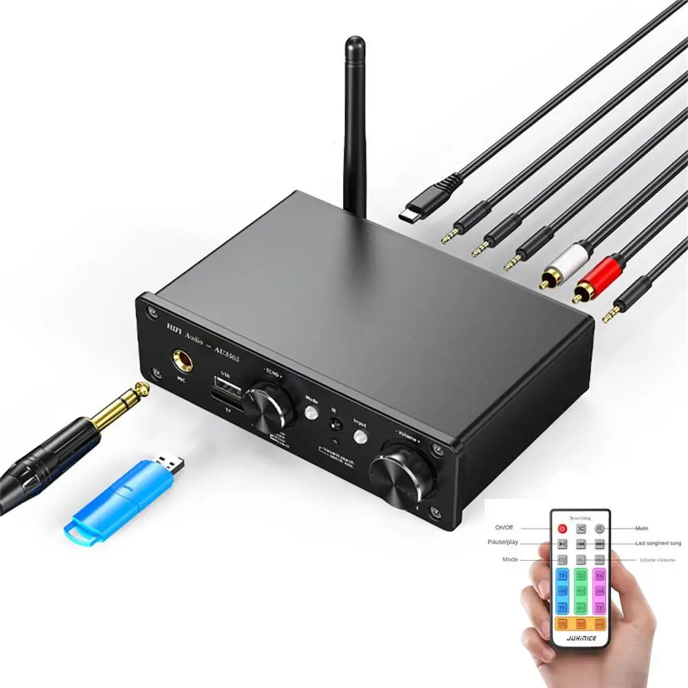 Беспроводной аудиоадаптер Hi-Fi, Многофункциональный Bluetooth-совместимый приемник-передатчик 5,1, декодирование дисков Aux U 3,5