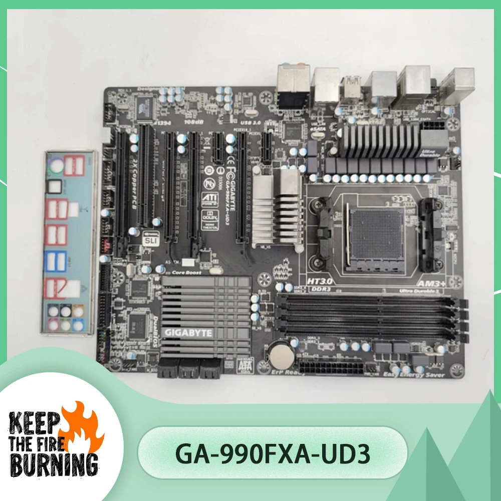 Фото GA-990FXA-UD3 AM3+990FX SB950 4×DDR3 32 ГБ ATX 6×SATA Материнская плата GA-8IPE775-G №2