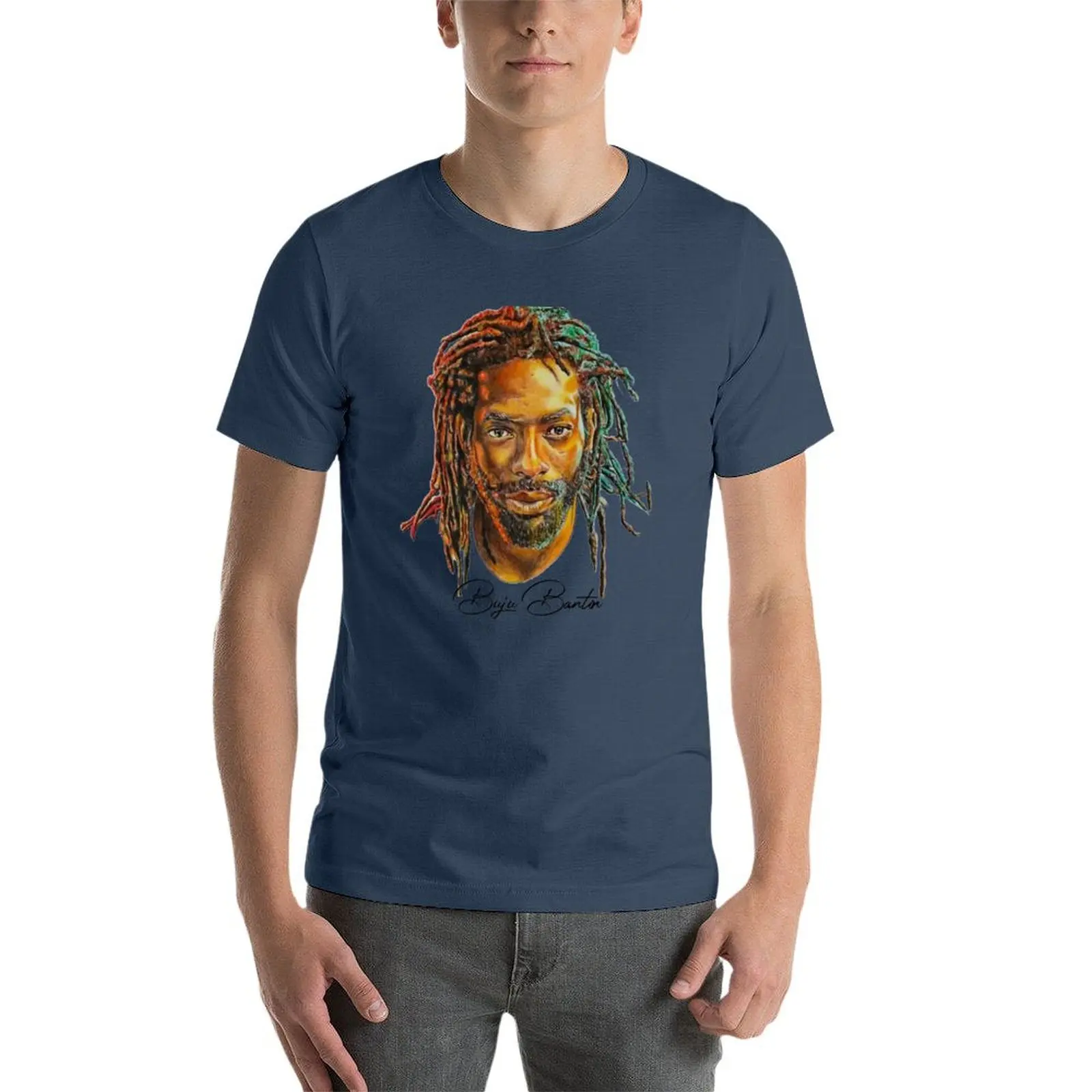 Фото Футболка Buju Banton с автографом, мужская футболка, летняя необходимая футболка, хлопковые футболки, футболка высокого качества №4