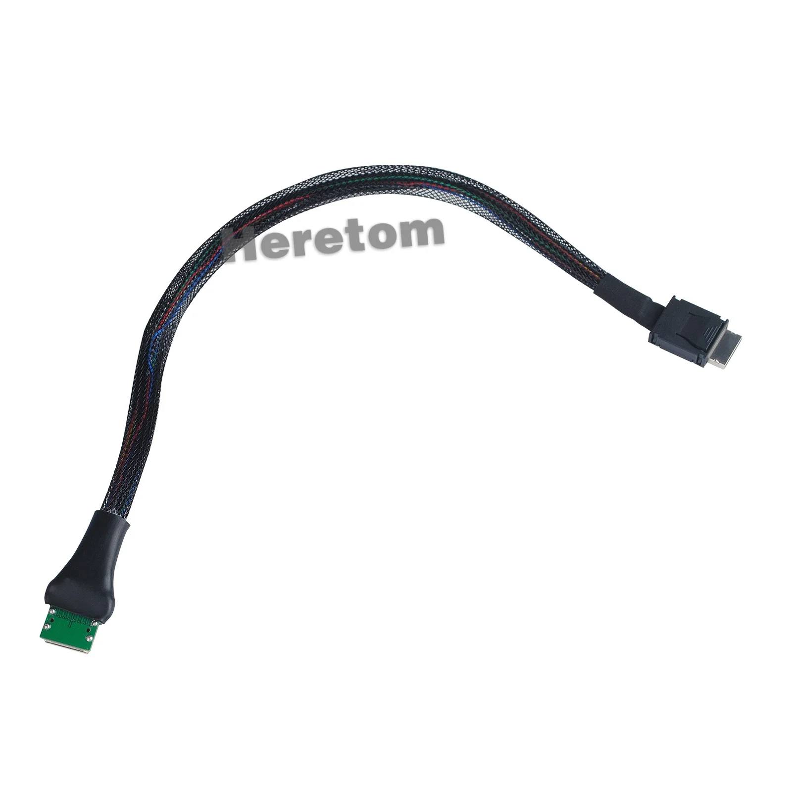 Фото Heretom Новый OcuLink PCIe PCI-Express SFF-8611 4i 42Pin штекер для OcuLink SFF-8612 4I гнездо SSD Активный кабель для передачи данных 30 см №2