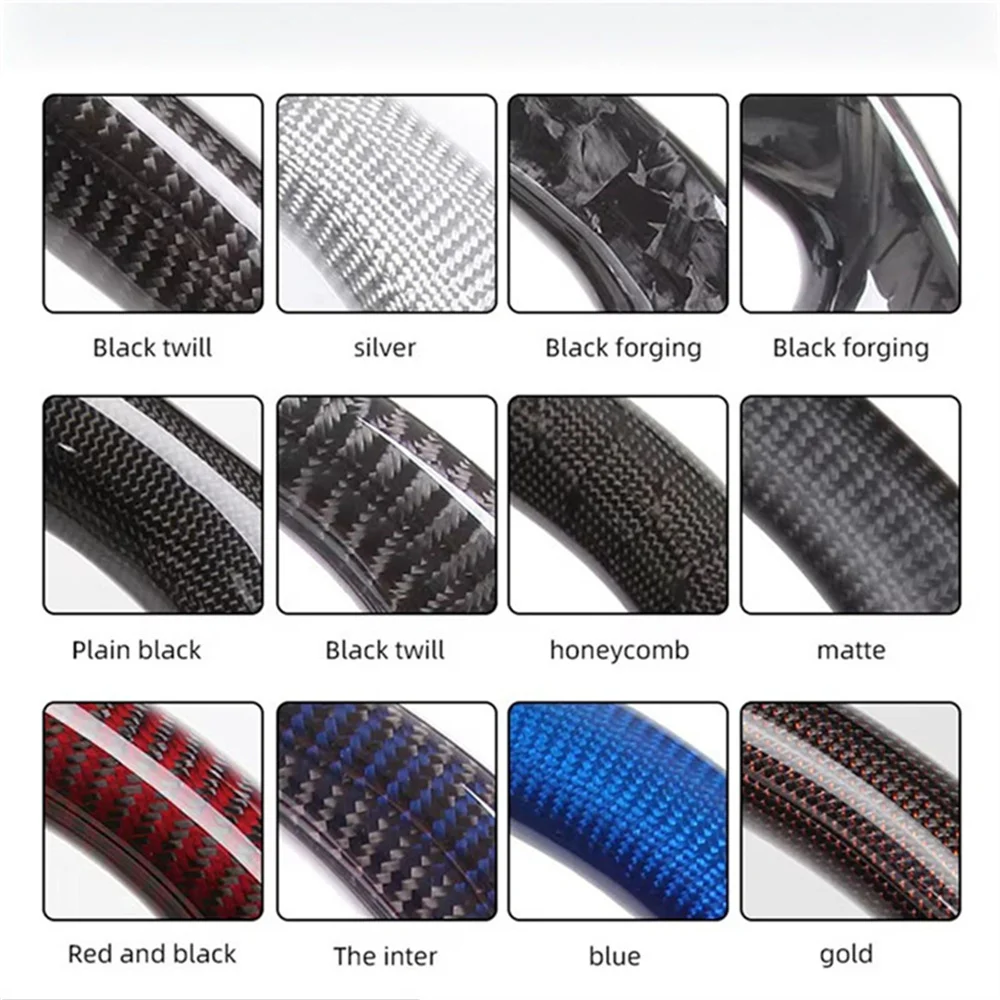 Фото Кованый кожаный руль из углеродного волокна для Volkswagen VW Golf 7 MK7 GTI Golf R Polo Jetta Passat Tiguan-красные автомобильные аксессуары №4