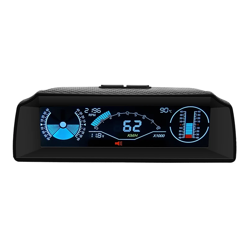 Автомобильный Инклинометр X90 OBD2, транспортир с углом наклона и широтой, интеллектуальная скорость