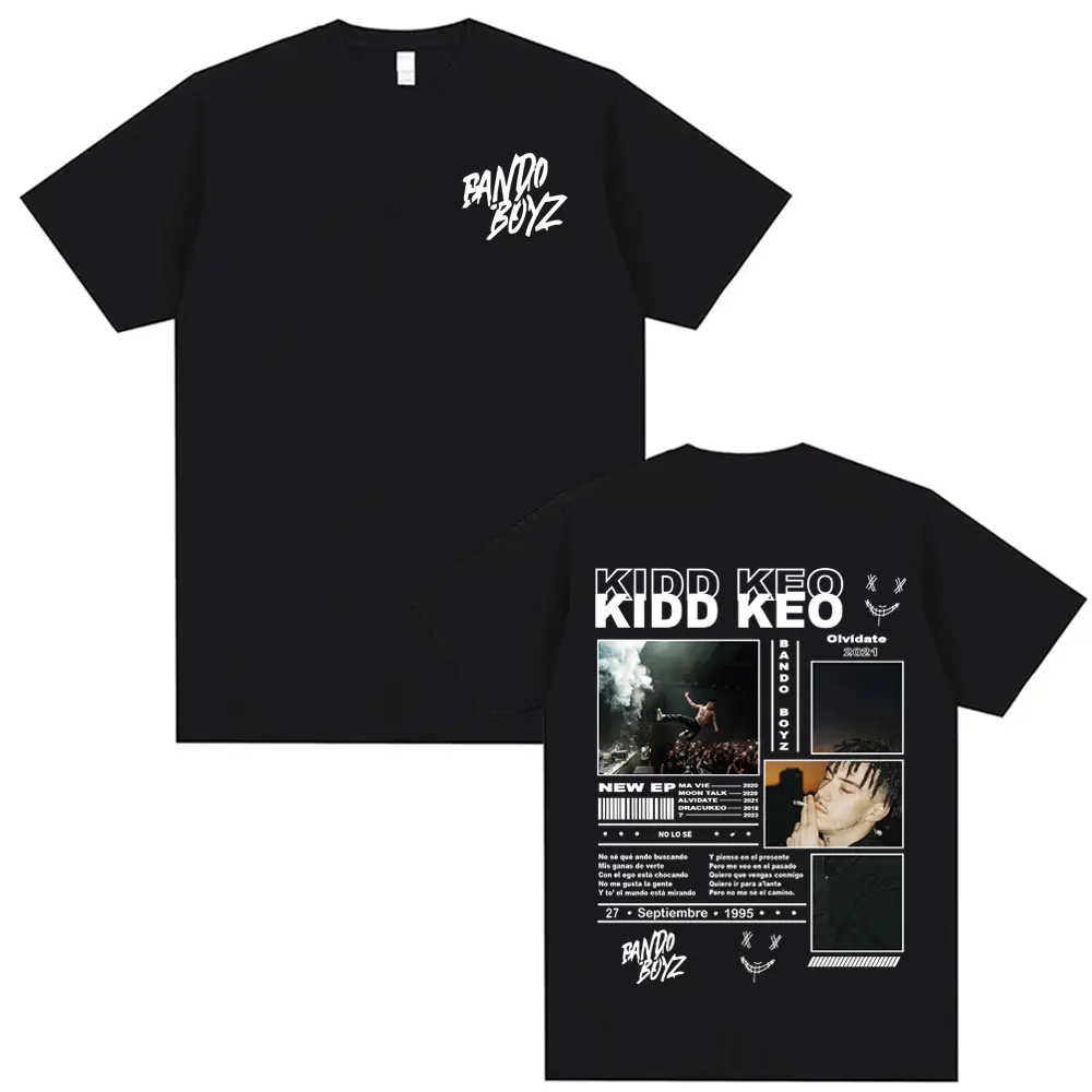Рэпер Kidd Keo Bando Boyz Футболки с графическим принтом Мужчины Женщины Забавная футболка в стиле хип-хоп Летние индивидуальные хлопковые уютные футболки