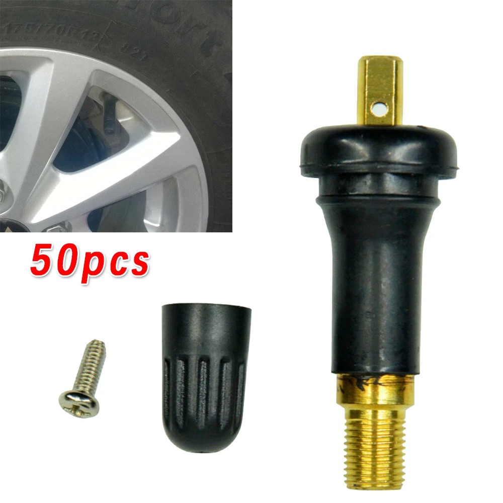 Фото 50 шт. TPMS датчик давления в шинах, шток клапана, автомобильный резиновый обод колес TPMS для GM, Автомобильный датчик s, запчасти, аксессуары для шин №2
