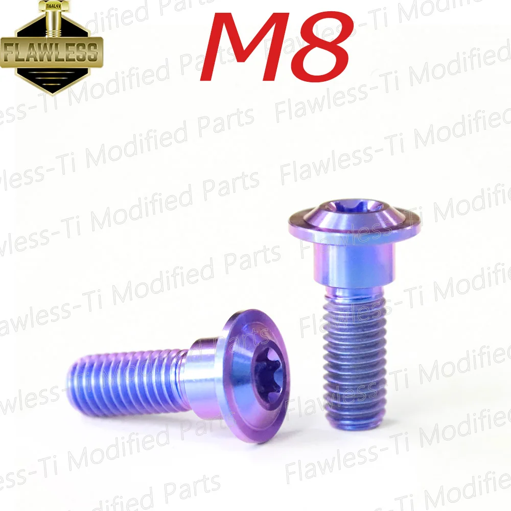 Тормозные дисковые болты rjlessti M8X24 Gr5, титановые болты для Honda Forza 350 Wave 125i PCX 160 Yamaha Xmax 300 Nmax V1 V2 155
