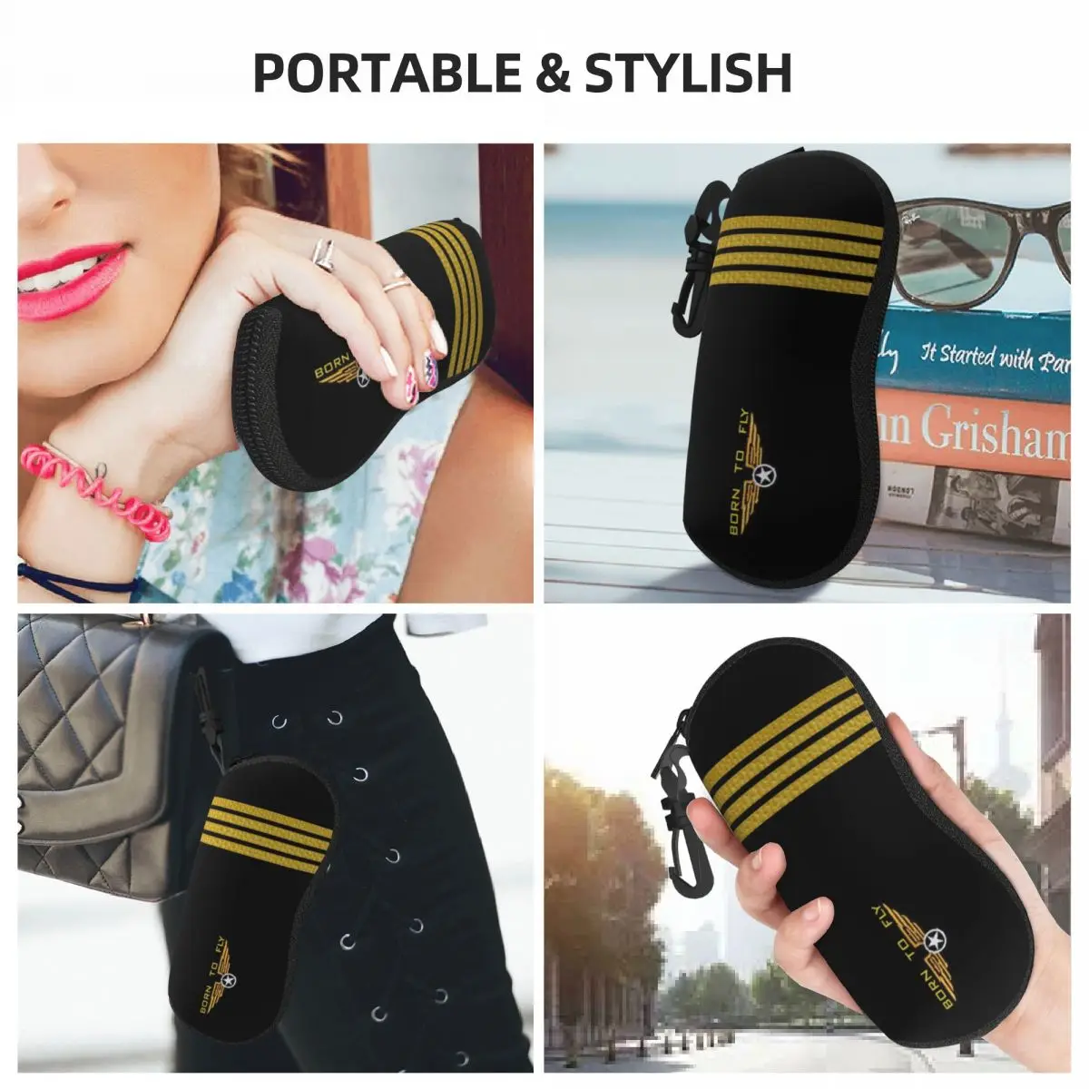 Защитные чехлы для очков Born To Fly Flight Pilot Shell, крутой чехол для солнцезащитных очков, чехол для летающих авиационных очков-авиаторов (art.: 3920cd4dc11a3) - 3920cd4dc11a3