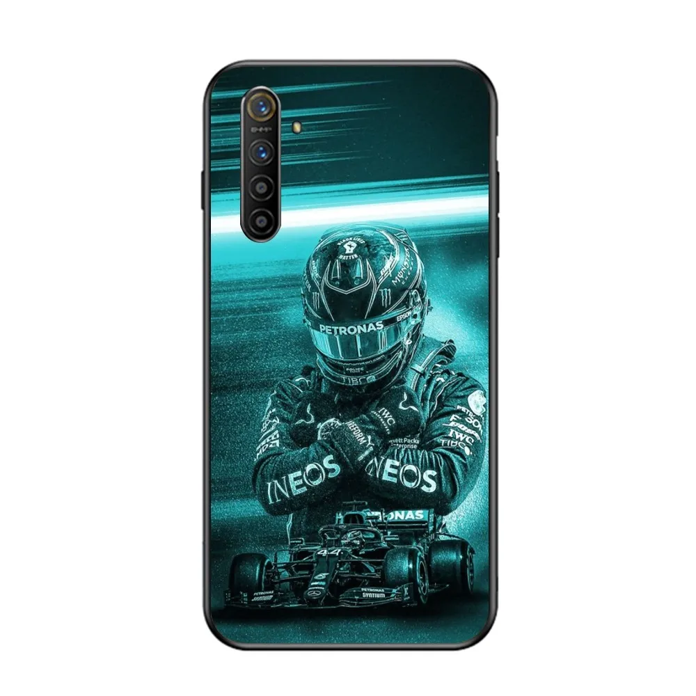 Фото F1 Льюис Гамильтон мобильный телефон для OPPO Find X5 X3 X2 A93 Reno 8 7 Pro A74 A72 A53 черный мягкий чехол для телефона Funda №4