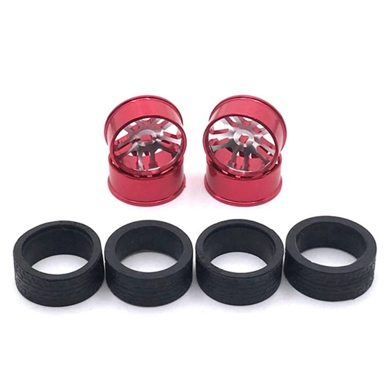 Комплект резиновых шин с металлическим ободом для Wltoys 284131 K969 K989 P929 Mini-Z Mini-Q Mini-D IW04M 1/28 детали для радиоуправляемых автомобилей