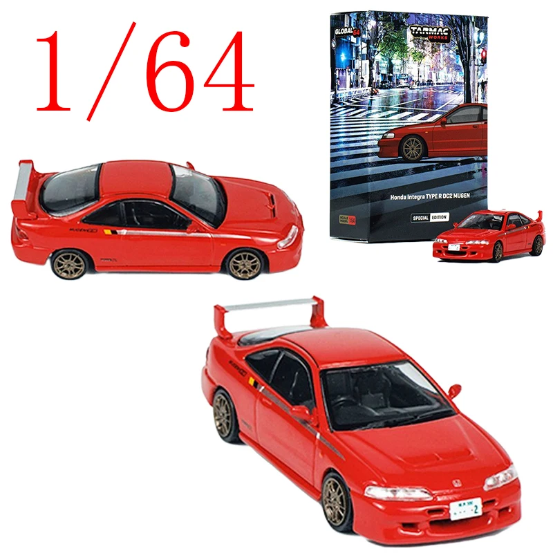 TW литая под давлением масштаб 1/64 модель автомобиля Honda из сплава Honda Mugen Integra Type-R DC2 игровые транспортные средства игрушки для мальчиков подарок оригинальная коробка Играйте в транспортные средства и модели