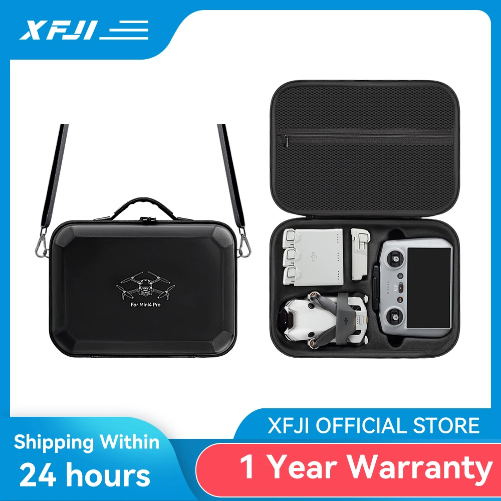Сумка для хранения XFJI для DJI Mini 4 Pro RC 2/RC N2, сумка для переноски, мини 4 Pro Аксессуары для дрона, сумка через плечо с защитой от брызг