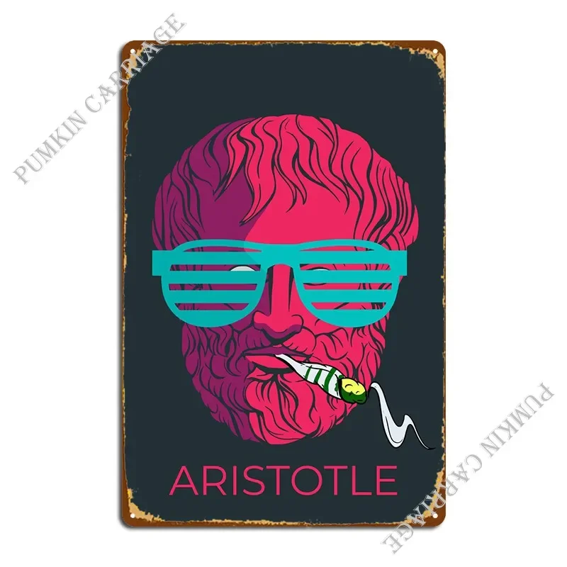 Плакат с металлической табличкой Aristotle, персонализированный кухонный кинотеатр, создать жестяную вывеску, плакат
