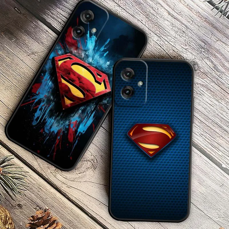 Фото B-Batman S-Superman Logo Cool Чехол для телефона Motorola G85 Edge 50 G24 G35 G14 G04 40 G72 G34 G31 G Stylus G54 G13 G32 5G Черный №5