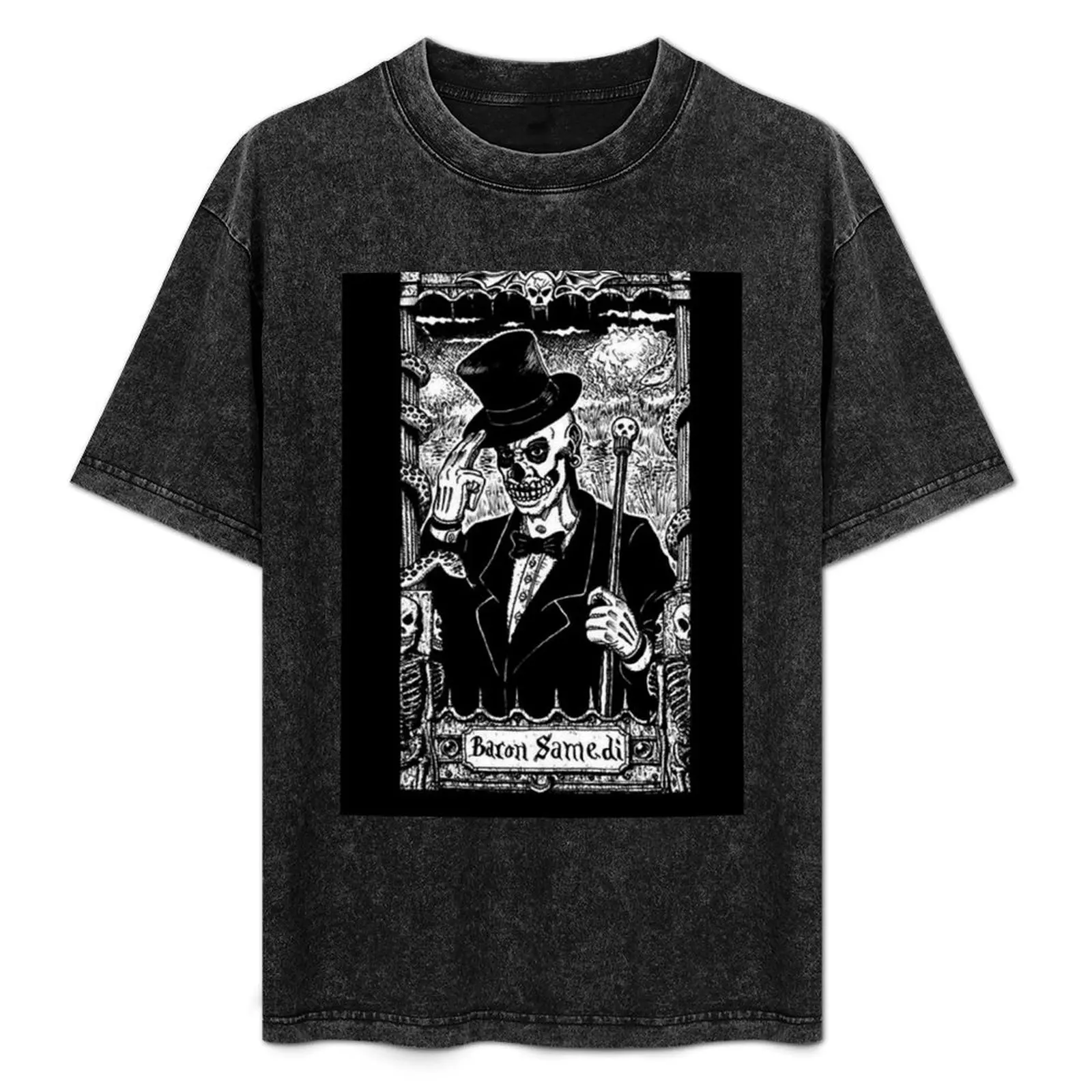 Футболка Baron Samedi, забавная рубашка, хлопковая забавная футболка, забавные подарки, мужские футболки с рисунком