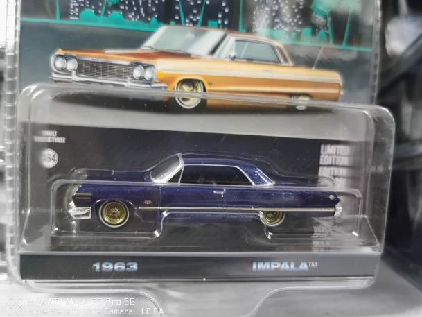 Коллекция литого под давлением модели автомобиля GREENLIGHT 1:64 1963 IMPALA, декоративный подарок