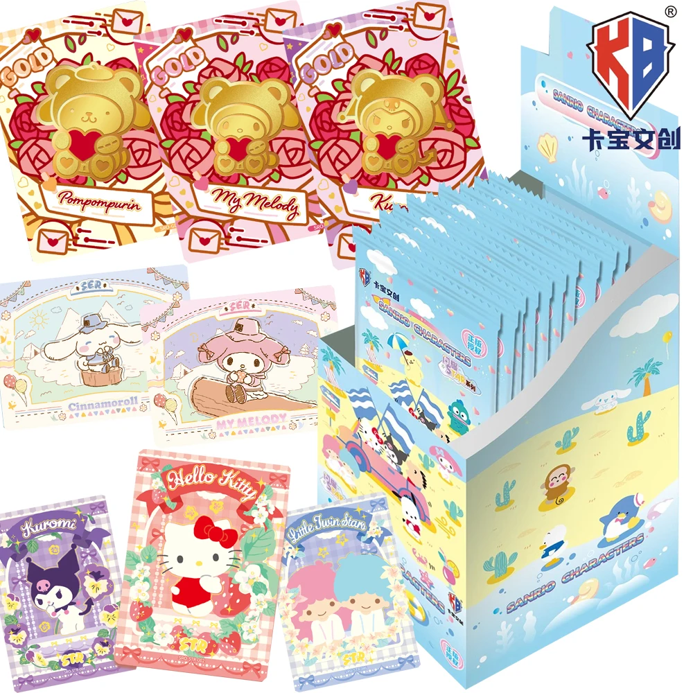 KABAO оригинальные коллекционные карты персонажей Sanrio, изысканные милые аниме, блестящие звезды, элегантные десертные карты в рамке, подарки для детей