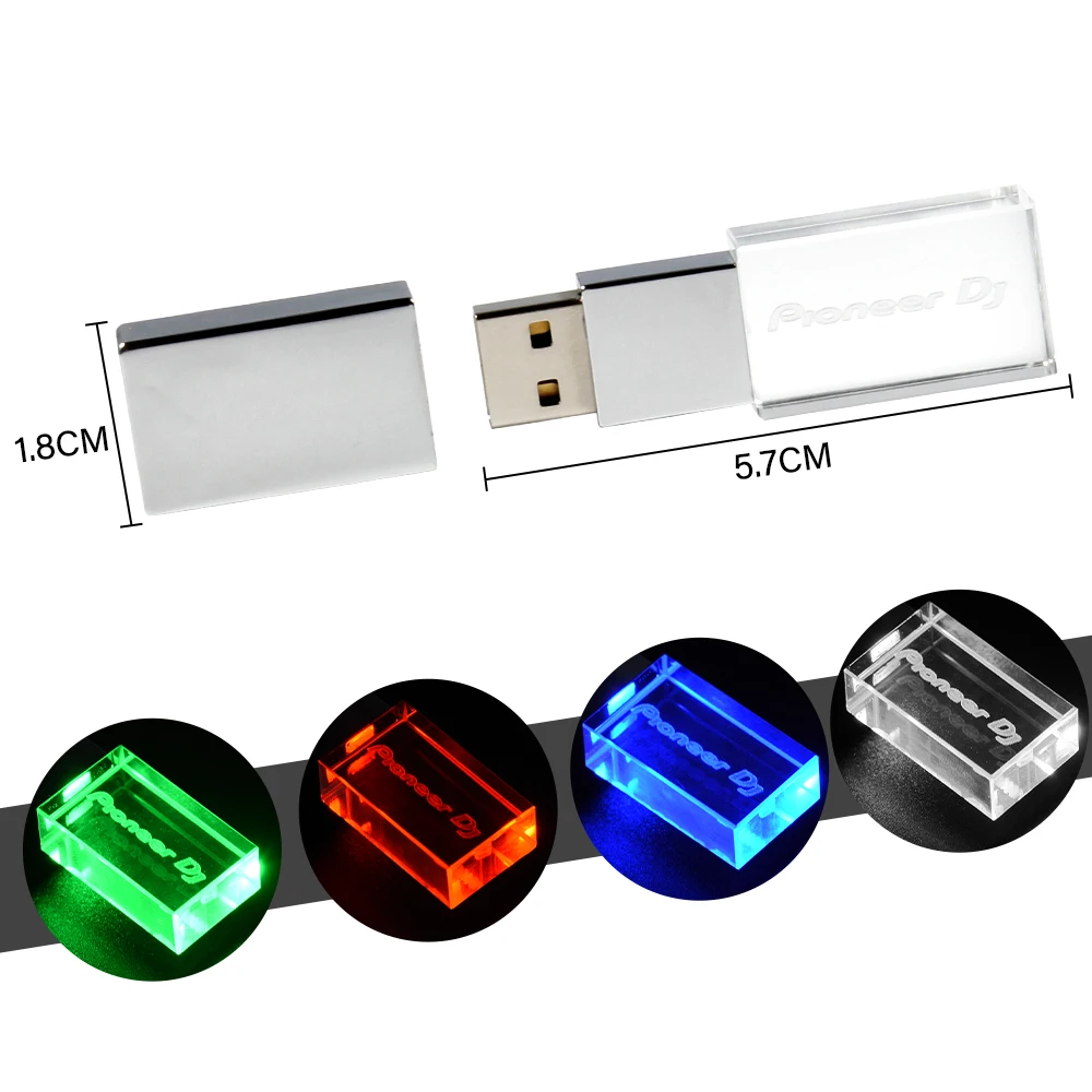 Фото Creative Crystal Flash Pen Drive 16 ГБ 32 ГБ 64 ГБ Студия DIY Memory Stick Бесплатный индивидуальный логотип 8 ГБ 4 ГБ 128 ГБ со светодиодной подсветкой U Диск №2