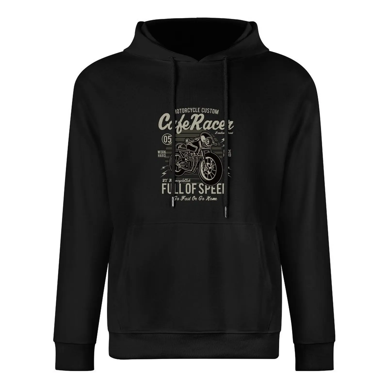 Фото CAFE RACER MOTORCYCLE пуловер с капюшоном рубашка с капюшоном корейская одежда осенняя куртка мужская мужская дизайнерская одежда толстовка с графикой №3