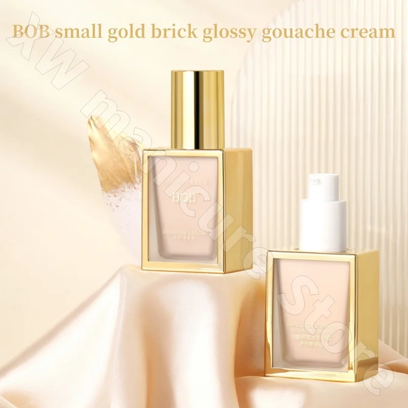 BOB Small Gold Brick Глянцевый крем-гуашь Натуральные скрытые вкусы и нелегко удалять жидкая основа для макияжа 30 г