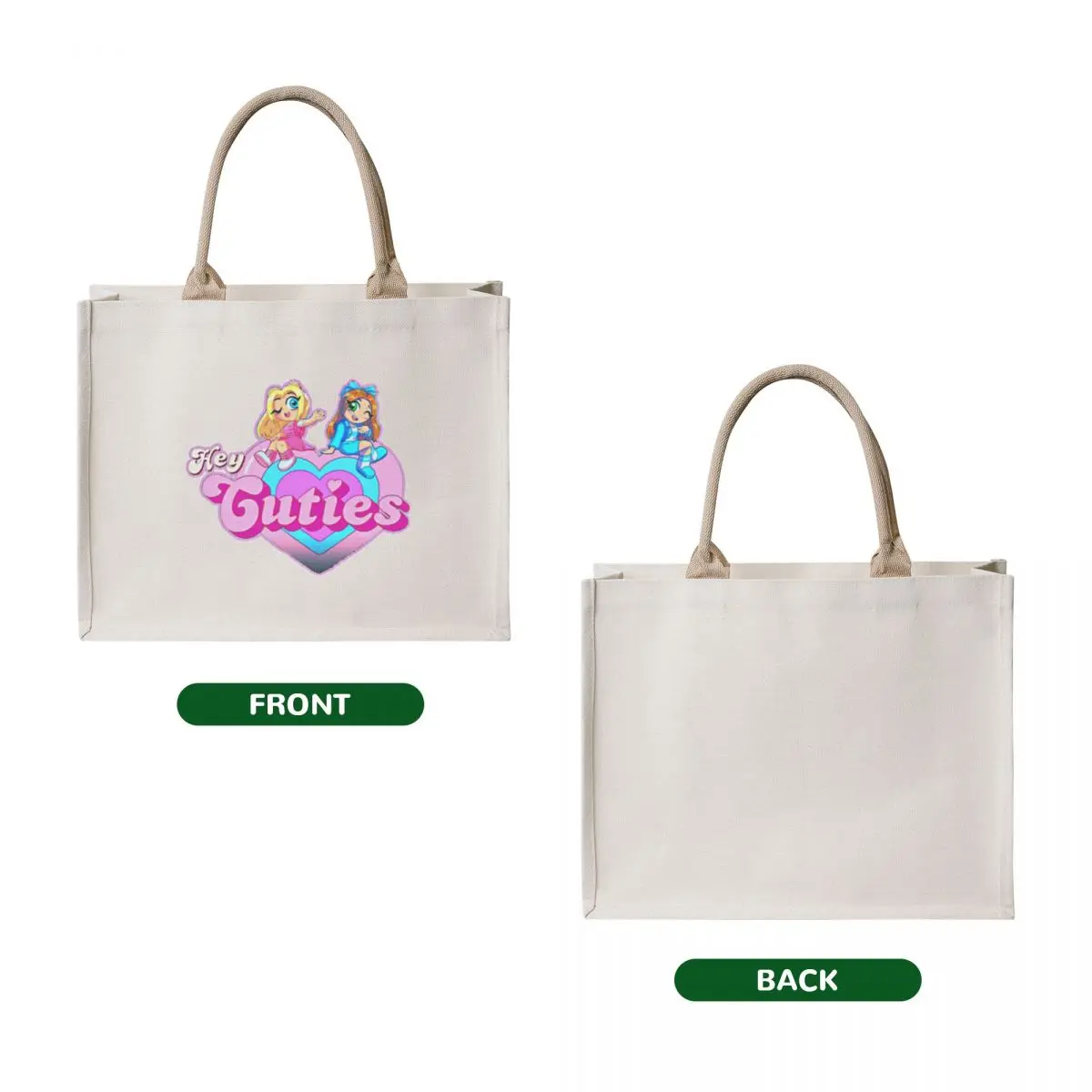 Фото Mackenzie Hey Cuties Tote Bag Большие сумки для женщин Настраиваемая сумка-тоут Большая сумка для покупок Тележка №2