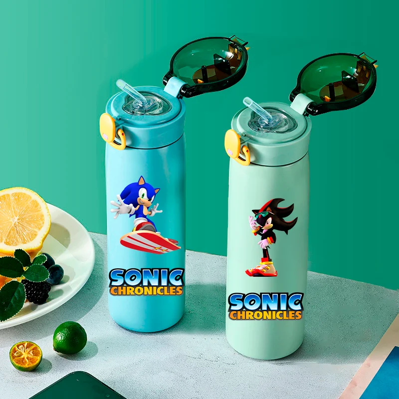 460ML Sonic Portable 304 Stainless Steel Water Bottle Cartoon Insulated Cup Outdoor Sports Leak Proof Insulated Water Bottle