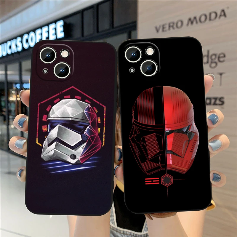 Фото S-tar W-ars Art для Apple iPhone 15 14 13 12 Mini 11 XS XR X 8 7 Pro Max Plus, мягкий силиконовый черный чехол для телефона №2