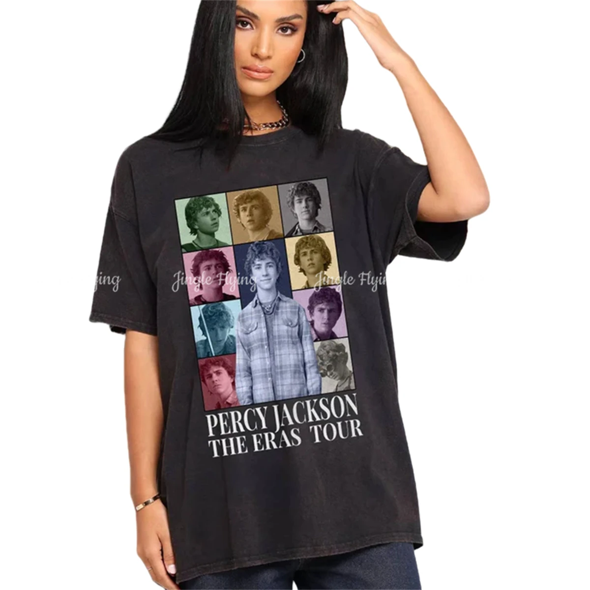 Percy Jackson The Eras Tour 2024 футболка ходунки Scobell лагерь половина крови ТВ сериал веер футболка унисекс