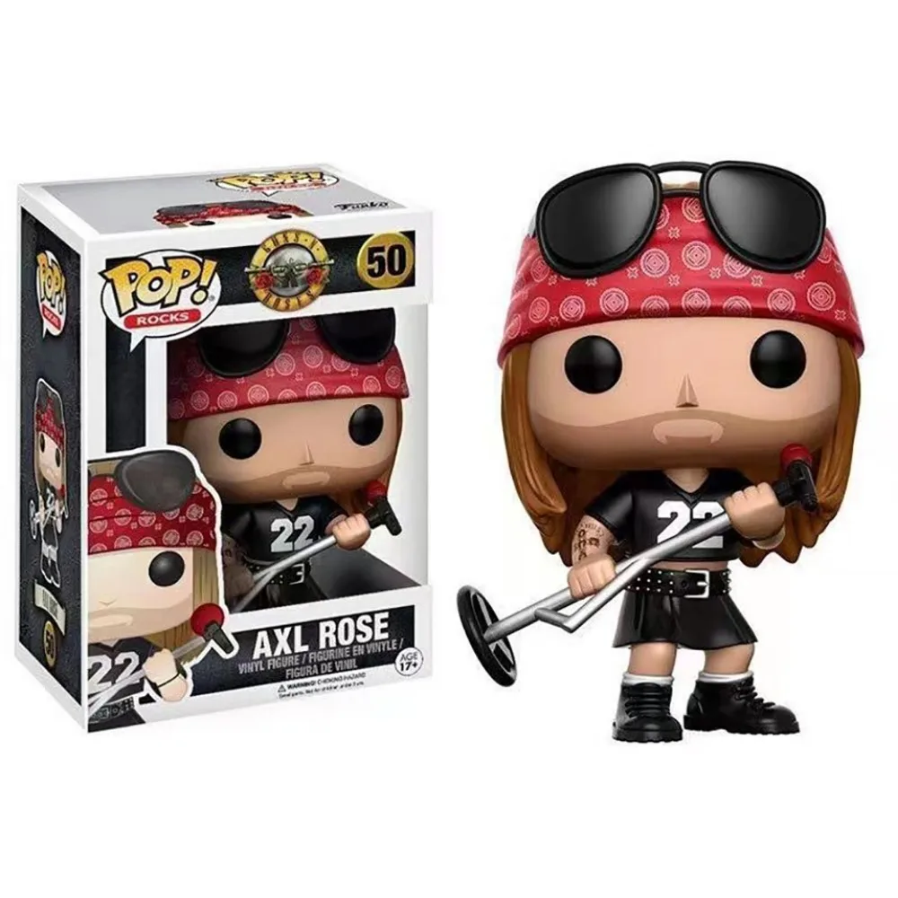 Фото FUNKO KISS игрушечные фигурки, коллекция подарков на день рождения, популярная певица Axl Rose Duff, кукла Маккаган, изысканное украшение для рабочего стола №5