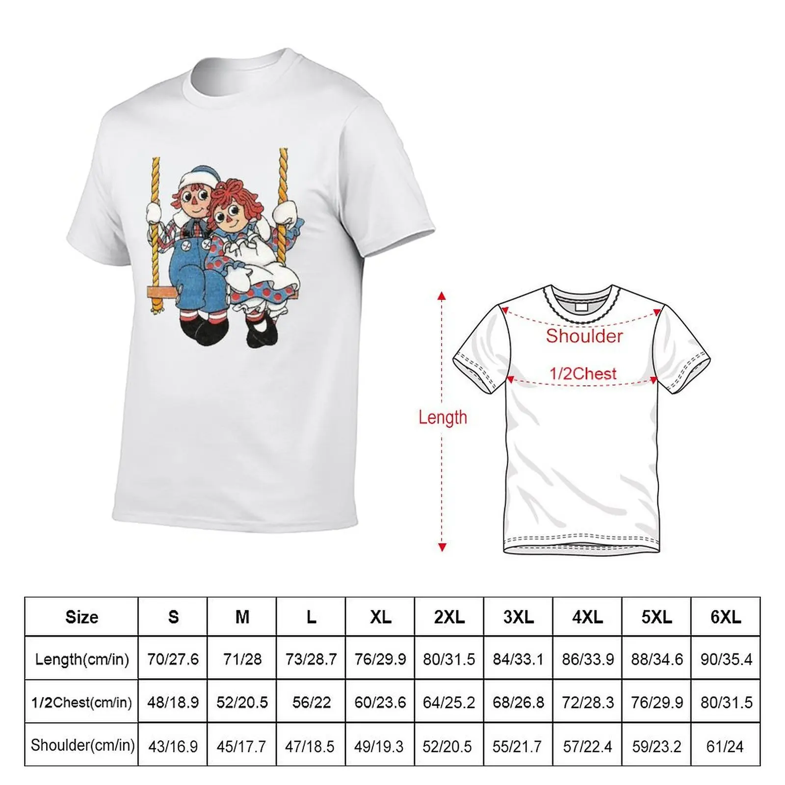 Футболка Raggedy ann andy on a Swing, хлопковая футболка, мужская футболка, мужская дизайнерская футболка (art.: 3920d17fda7af) - 3920d17fda7af