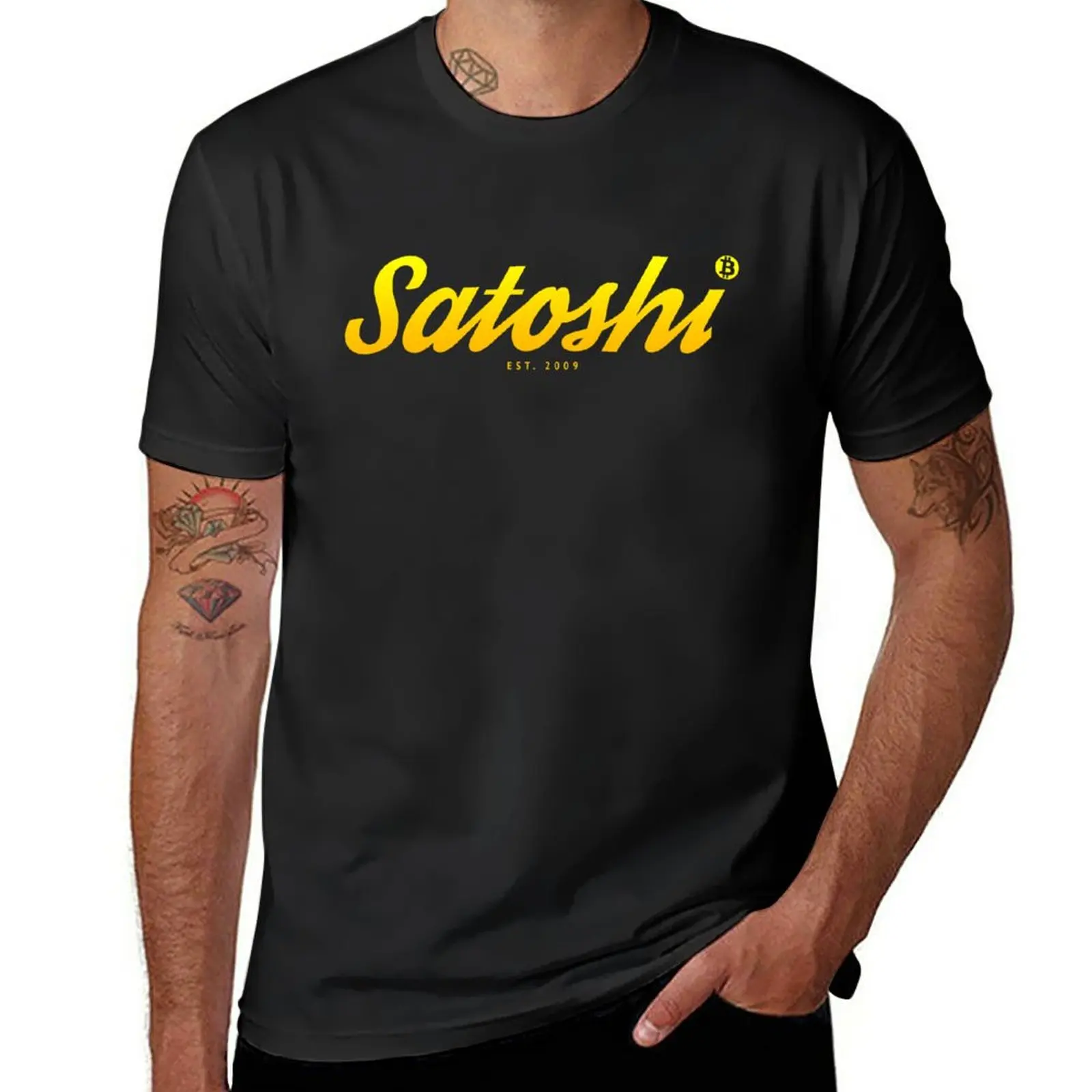 Биткойн Эст. Футболка Satoshi Nakamoto CryptoCurrency BTC для мальчиков, большая футболка с рисунком животных, синие арховные мужские футболки
