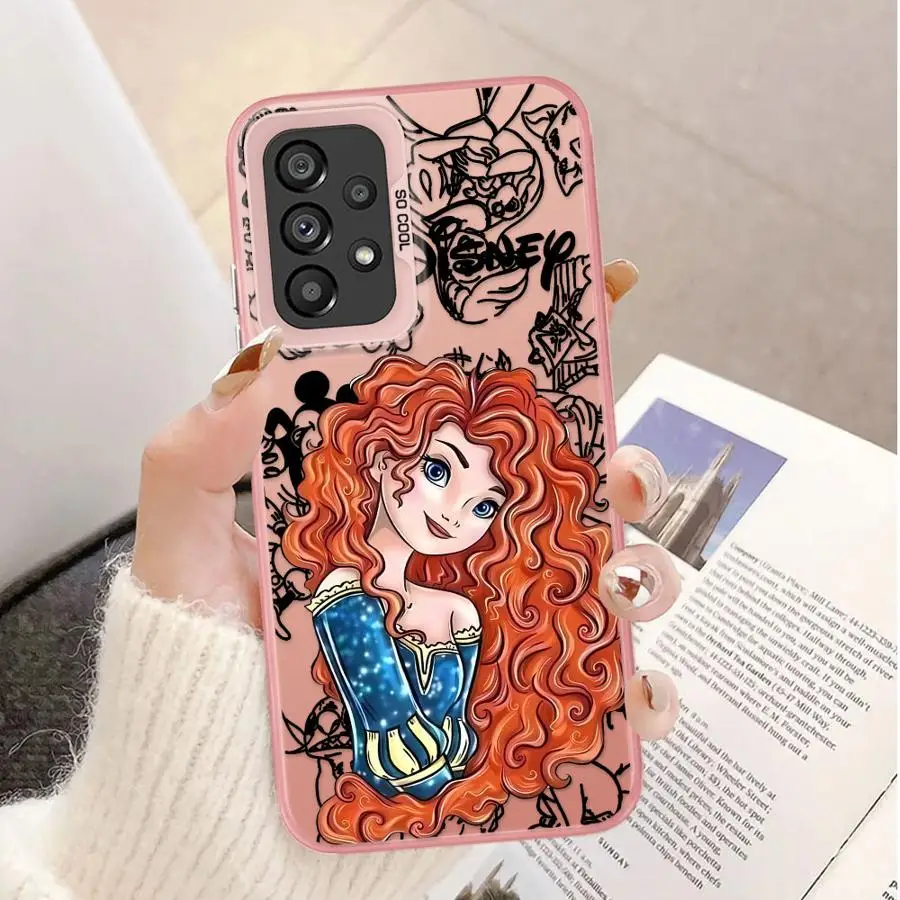 Задний чехол для телефона Samsung Galaxy A71 A53 A55 A26 A36 A52 A51 A56 A54 A73 A35 A72 Disney Cute Princess (art.: 3920d090a60d0) - 3920d090a60d0