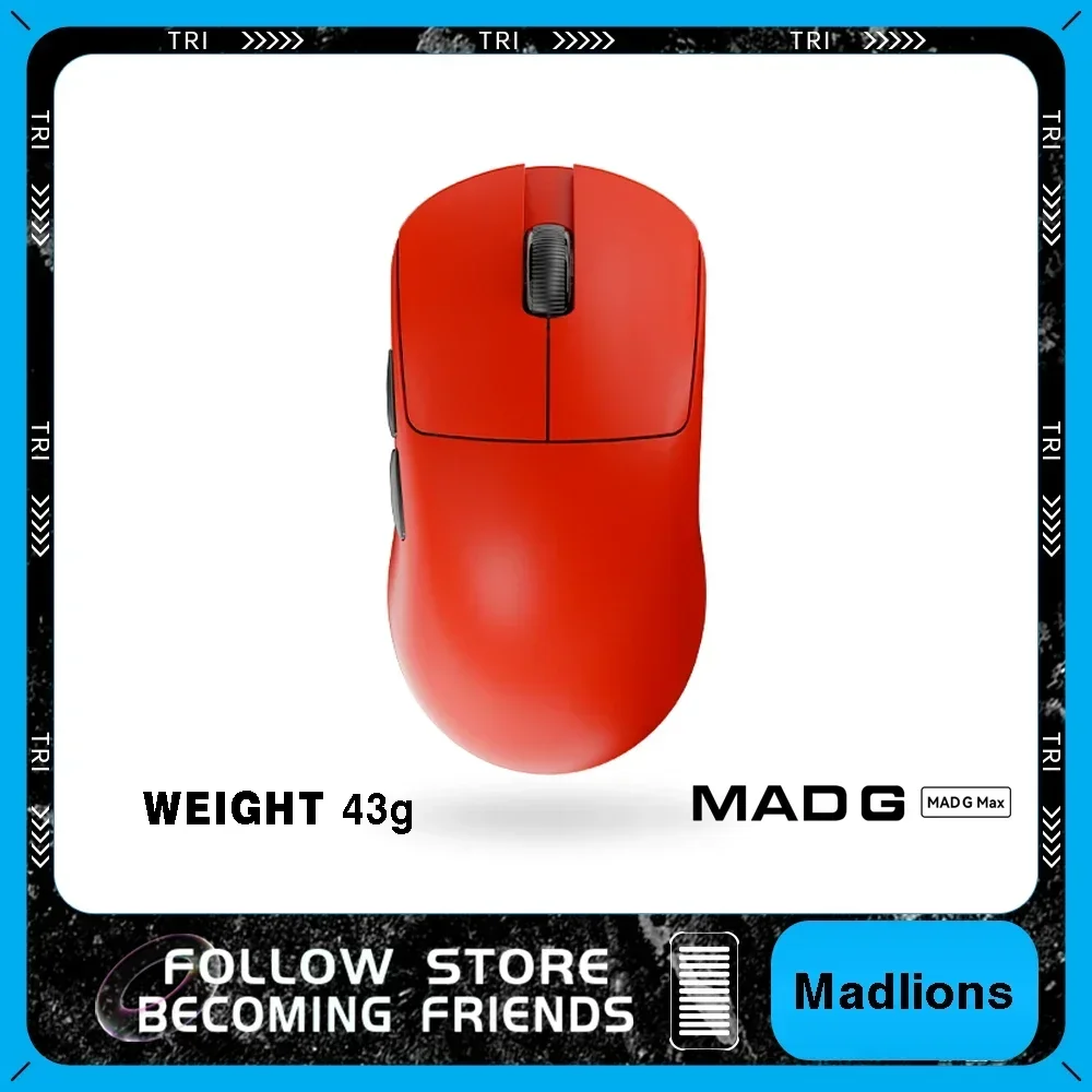 Беспроводная мышь Madlions Mad G Paw3395 Nordic52840 8k игровая мышь легкие киберспортивные геймерские игровые аксессуары подарки по индивидуальному заказу