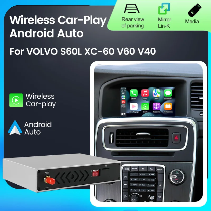 Фото MEKEDE OEM Обновление Беспроводного И Проводного Экрана CarPlay Для Volvo XC60 S60L V60 V40 Android Auto Mirror Link Коробка ... №2